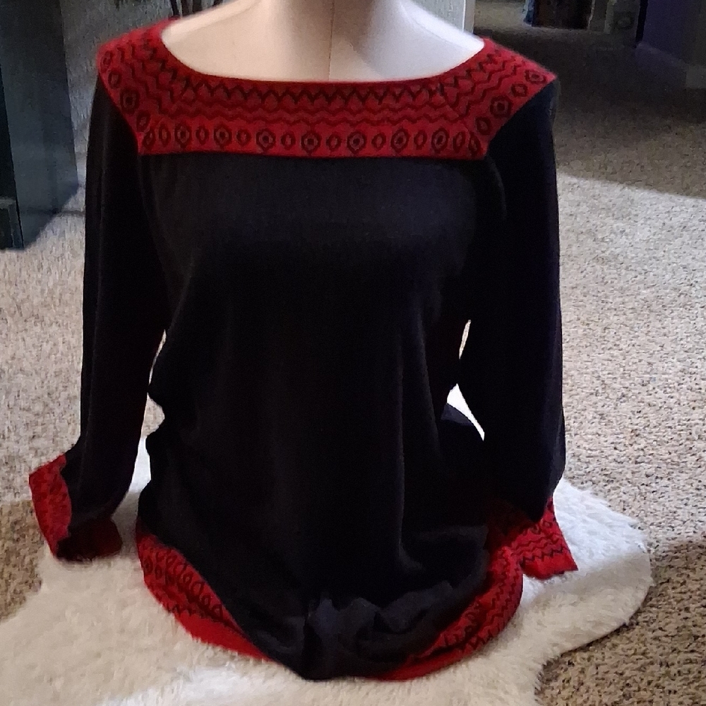Style & Co. Black and Red Dress